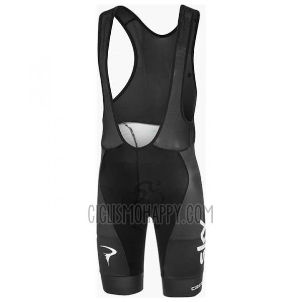 Sky Cycling Jersey Bib Short 2018 Short Sleeve Blue White